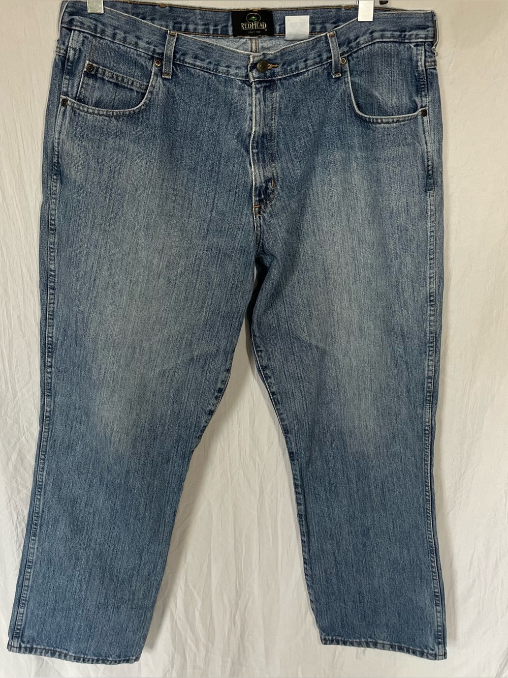 RedHead Bass Pro Men's Relaxed Fit Straight Leg Blue Denim Jeans 40x39 9048-D